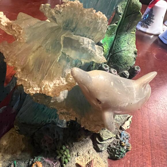Vintage 3D Dolphin Ocean Statue Nautical Ocean Life Beachy Nature - Picture 9 of 11